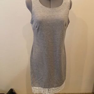 Teezeme shift dress with lace hem